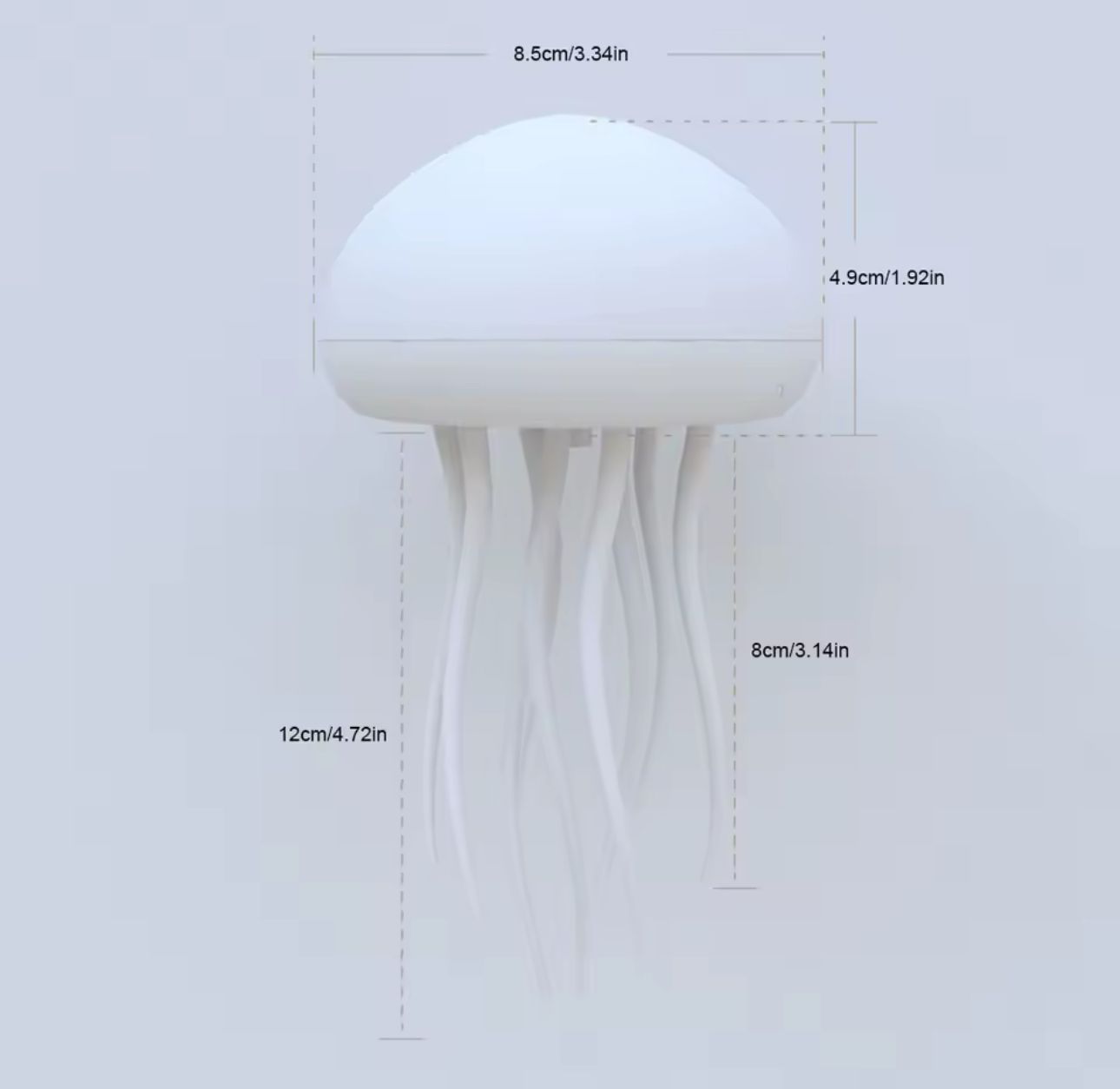 Lámpara de Medusa Flotante - Luz Nocturna de Ambiente con Control por Voz