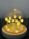 🌸 Lámpara de Cristal de Tulipanes en Esfera&nbsp;